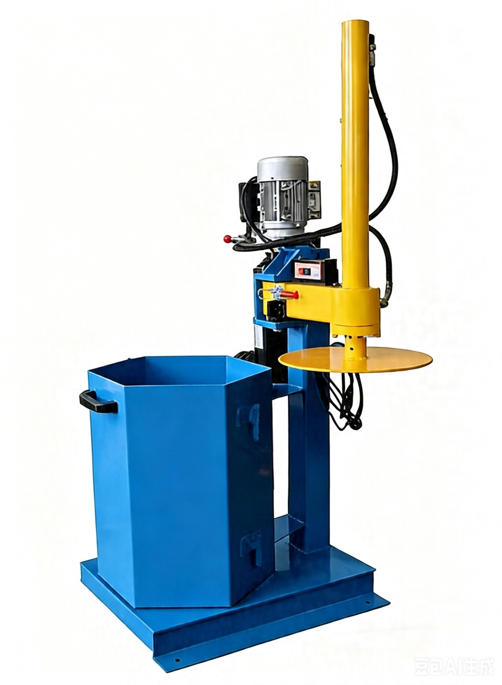 Marine garbage compactor 110V with stainless steel hopper and hydraulic press