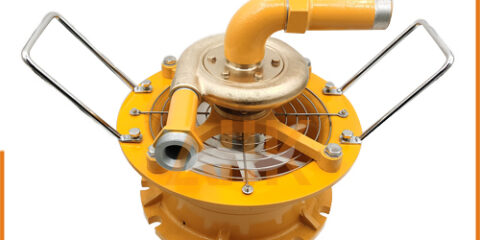 KWF series water driven turbine fans with 300mm and 400mm outlet for marine tank ventilation and gas removal