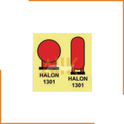 Fire Control Symbols(A654),Halon 1301 Bottles in Protected Area
