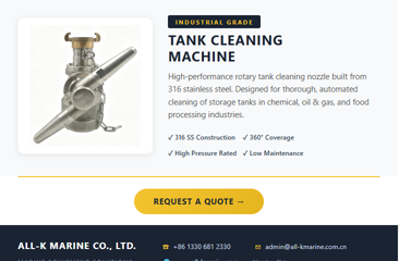 Tank Cleaning Machine from ALL-K MARINE